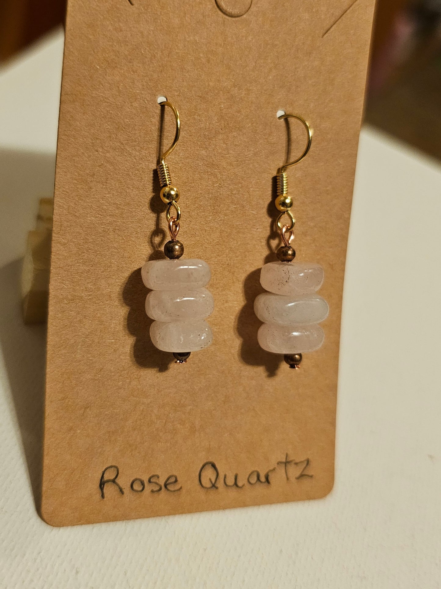 Rose Quartz Stack Earrings